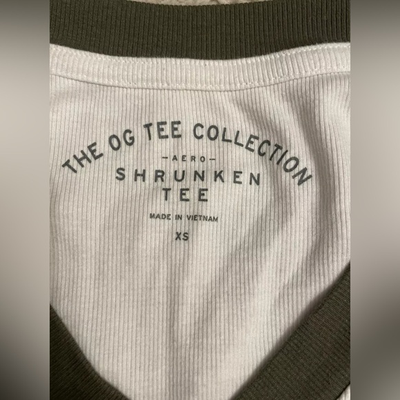 THE OG TEE COLLECTION  AERO green ivory shrunken t shirt xs - Picture 2 of 4